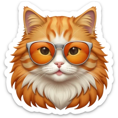 Cat with sunglasses sticker