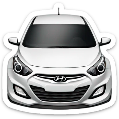 Hyundai i30 hatch white bodykit sticker