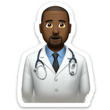 kanye debating doctor sticker