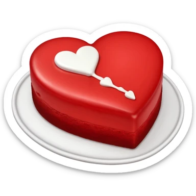 Heart-shaped cake sticker