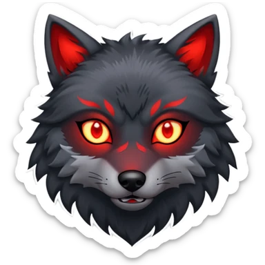 shadow wolf sticker