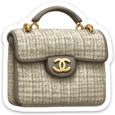 Tweed white chanel bag  sticker