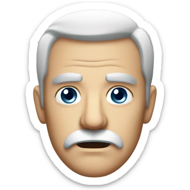 Angry Bavarian man with very short moustache sticker