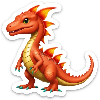 Shiny Scaled Flakey Scorched Grovyle-Salandit-Sandile-fusion sticker