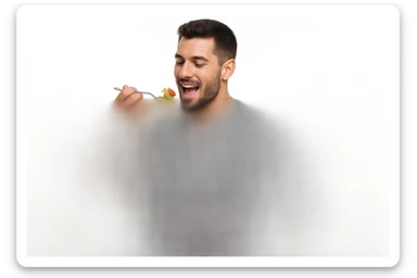 UOMO FITNESS CHE MANGIA INSALATA sticker