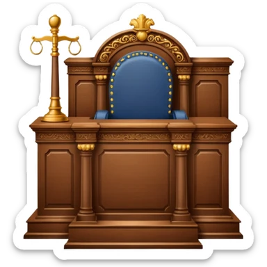 court rostrum with ruler sticker