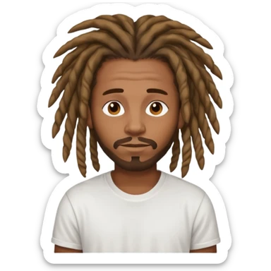 man with dreadlocks sticker