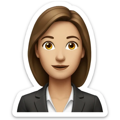 CEO of company who is a woman with brown hair sticker