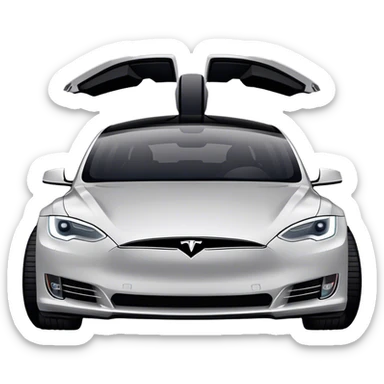 Tesla Model S - Tesla (Model Year: 2022) (Iconic colour: Silver) sticker