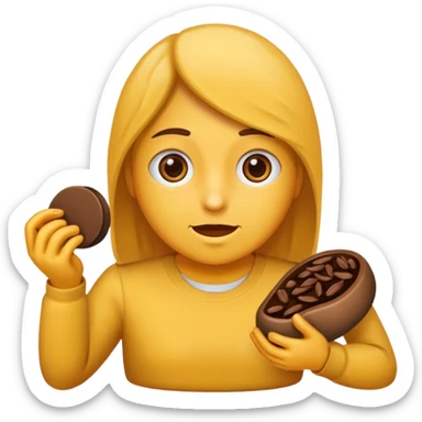 Une personne entraîne de faire caca sticker