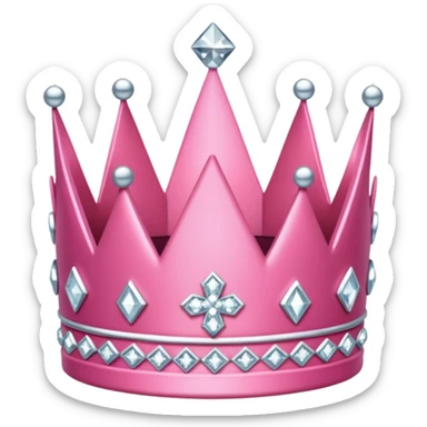 Pink crown with diamonds  sticker