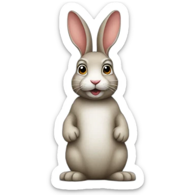 Rammstein rabbit sticker