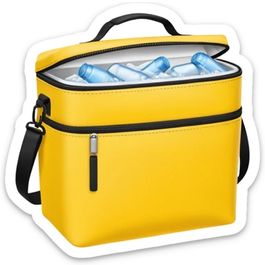 yellow cooler bag sticker