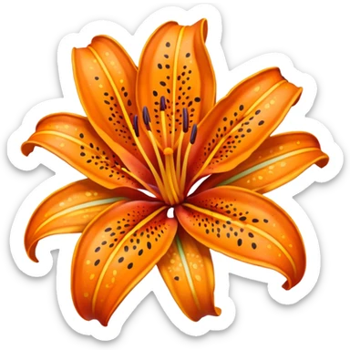 tiger lily sticker