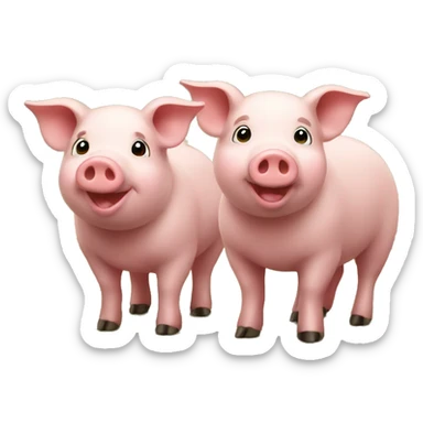 pigs in the countryside  sticker