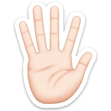 A hand with all the fingers down except for the fingers pinky, middle finger and the thumb that are extended  sticker