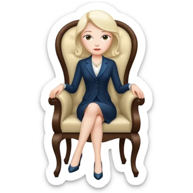 Анжела из lobotomy corporation ожидающая в кресле sticker