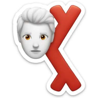 big red x sticker