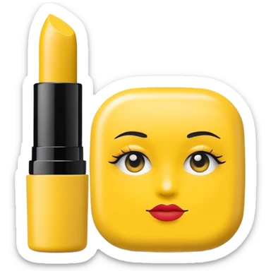 yellow makeup packaging sticker