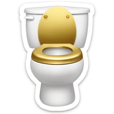 fancy gold and diamond toilet  sticker