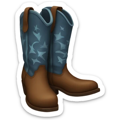 Cowboy boots sticker