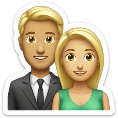 Femme blonde et homme brésilien  sticker