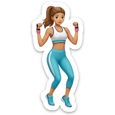 Woman exercising  sticker
