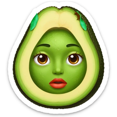 Aguacate labios grandes sticker