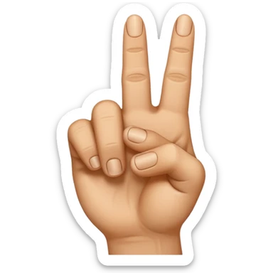 Open hand with the middle finger pointing downwards sticker