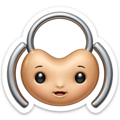 nipples with ring sticker