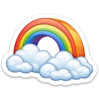 A bright rainbow arching over drifting clouds.






















































 sticker