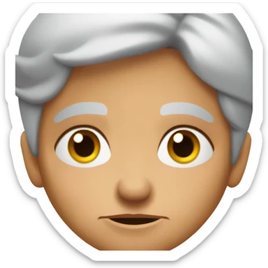 muscular grandma unhappy face sticker