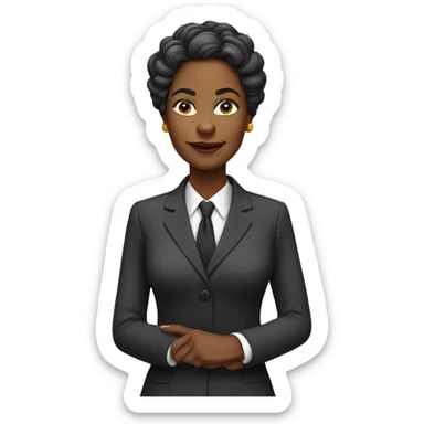 A  middle-aged  black  woman  dressed  in  a  suit. sticker