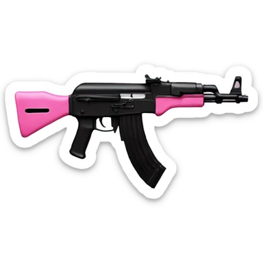 black and pink ak47 sticker