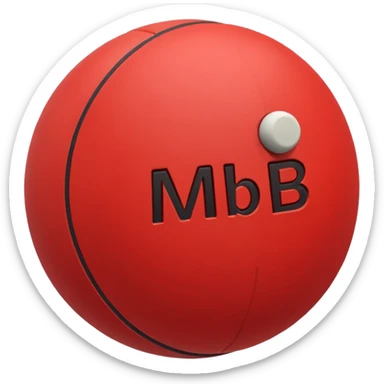 Pull-ball with MB written in the circle in on it sticker