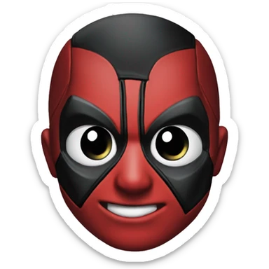 deadpool face iphone styl sticker
