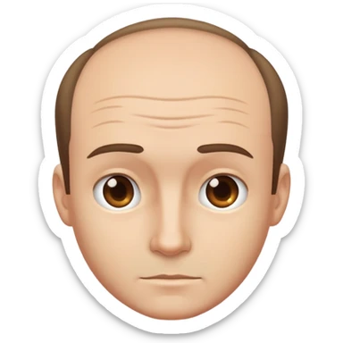 receding hairline  sticker