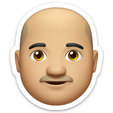 Fat bald Romani person named David Boss sticker