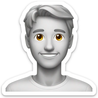 Chat avec un sourires humain avec un nez de clon sticker