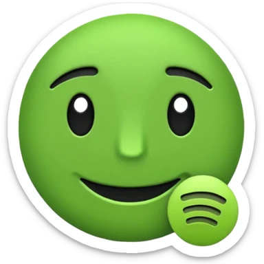 wygeneruj mi emoi animowane z logiem spotify prawdziwym logo sticker
