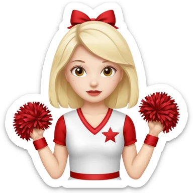 Cheerleaders white sticker