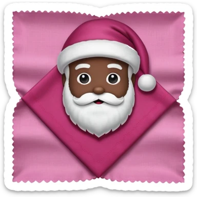 Can you make me a pink napkin with a black Santa on it  sticker