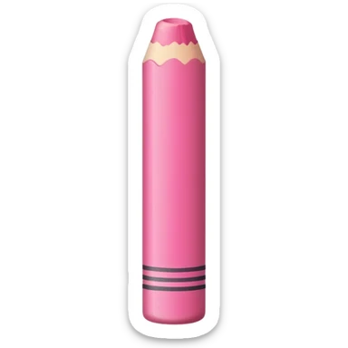pink wax crayon sticker