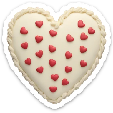 Vintage heart cake sticker