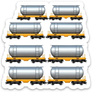 A modern cargo train in classic emoji style, variant 2. sticker