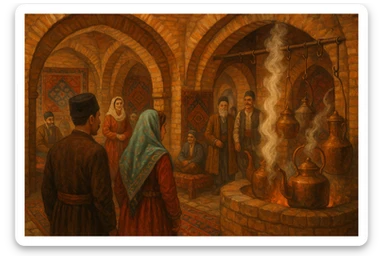 Sartaroshxonaga kirib kelayotgan mijozlar sticker