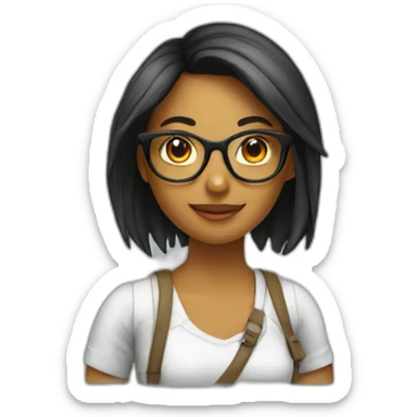 Girl graphic-designer-getting-paid with glasses sticker