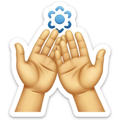 hands of the creation sticker