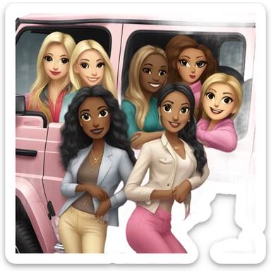 GWagon full of women sticker