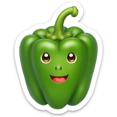 Green Bell pepper sticker
